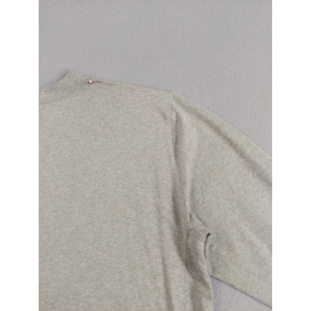 Nike Men Athletic Shirt M Gray Dri Fit 100% Polyester Logo Long Sleeve Crew Neck - Picture 13 of 16